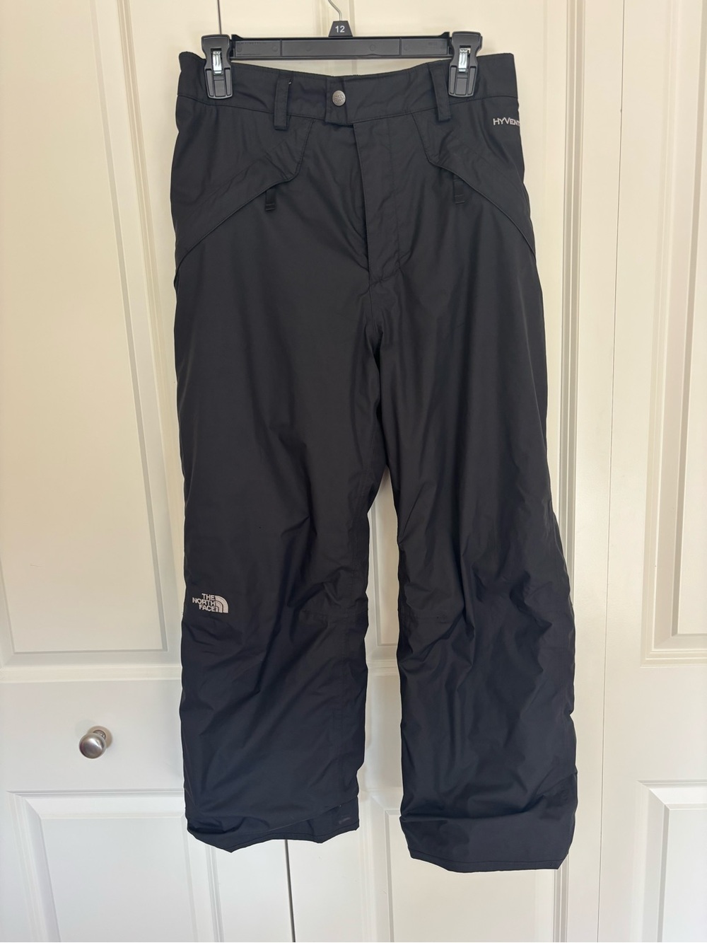 North Face Ski Pants Boys 18-20 Black HyVent EZ Grow Waterproof Snow Insulated.